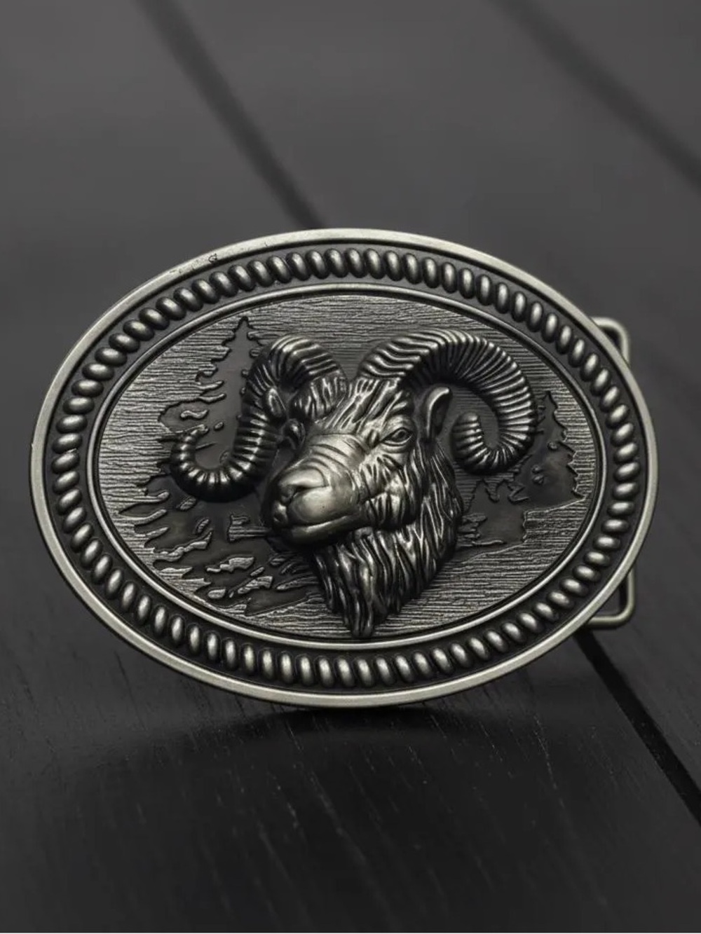 Heavy Metal Ram Head Belt Buckle | Western Biker Bighorn Sheep